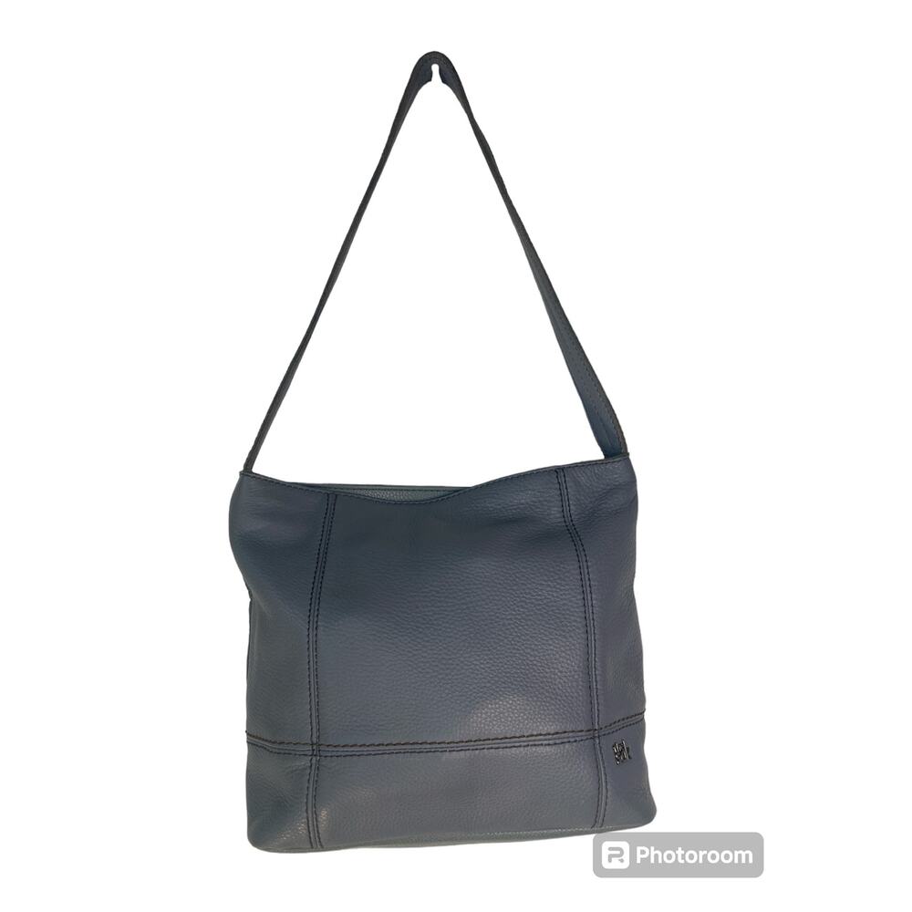 The Sak "De Young" Slouch Hobo Bag Blue Leather Shoulder purse - Picture 1 of 5